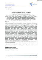 Welfare of equidae during transport