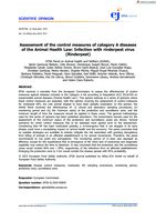Assessment of the control measures of category A diseases of the Animal Health Law: Infection with rinderpest virus (Rinderpest)