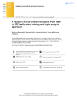 A review of horse welfare literature from 1980 to 2023 with a text mining and topic analysis approach