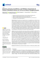Journeys, journey conditions, and welfare assessment of broken (handled) horses on arrival at Italian slaughterhouses