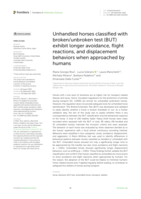 Unhandled horses classified with broken/unbroken test (BUT) exhibit longer avoidance, flight reactions, and displacement behaviors when approached by humans