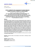 Ad hoc method for the assessment of animal diseases caused by bacteria resistant to antimicrobials