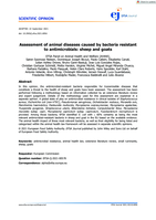 Assessment of animal diseases caused by bacteria resistant to antimicrobials: sheep and goats