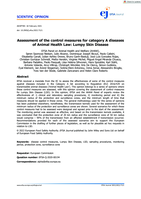 Assessment of the control measures for category A diseases of Animal Health Law: Lumpy Skin Disease