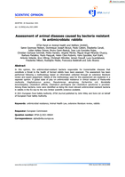 Assessment of animal diseases caused by bacteria resistant to antimicrobials: rabbits
