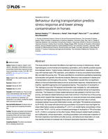 Behaviour during transportation predicts stress response and lower airway contamination in horses