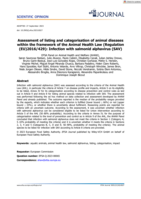 Assessment of listing and categorisation of animal diseases within the framework of the Animal Health Law (Regulation (EU)2016/429): Infection with salmonid alphavirus (SAV)