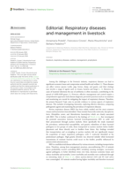 Editorial: Respiratory diseases and management in livestock
