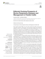 Editorial: Evolving Prospects of Bovine Respiratory Diseases and Management in Feedlot Cattle
