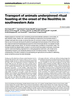 Transport of animals underpinned ritual feasting at the onset of the Neolithic in southwestern Asia