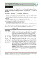 Factors Associated with Weight Loss in a National Longitudinal Study among Community-Dwelling Individuals 45 Years and Older in Thailand in 2015-2022