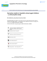 Narrative retells in Swedish school-aged children - a clinical pilot study