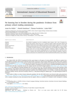 No learning loss in Sweden during the pandemic: Evidence from primary school reading assessments