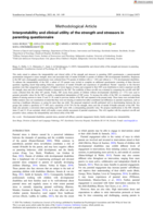 Interpretability and clinical utility of the strength and stressors in parenting questionnaire