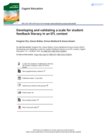 Developing and validating a scale for student feedback literacy in an EFL context