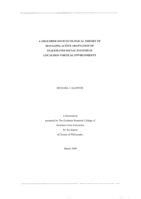 A Grounded Socio Ecological Theory of Managing Active Adaptation of Stalemated Social Systems in Localised Vortical Environments