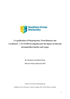 Co-gasification of Polypropylene, Wood Biomass and Cardboard:  A TG-FTIR investigation into the impact on thermal decomposition kinetics and syngas