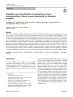 Population genomics of rainforest mountain frogs (Anura: Limnodynastidae: Philoria) severely impacted by the Australian megafires