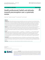 Health professionals' beliefs and attitudes towards preconception care: a systematic review