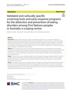 Validated and culturally specific screening tools and early response programs for the detection and prevention of eating disorders among First Nations peoples in Australia: a scoping review