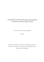  A toxinological investigation of the algesic properties of bullrout (Notesthes robusta) venom