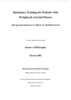 Resistance training for patients with peripheral arterial disease, with special reference to effects on skeletal muscle