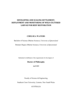 Developing and scaling settlement, deployment and monitoring of wild cultured larvae for reef restoration