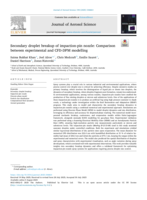 Secondary droplet breakup of impaction-pin nozzle: Comparison between experimental and CFD-DPM modelling