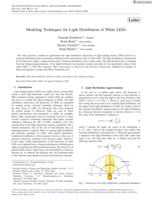Modeling Techniques for Light Distribution of White LEDs