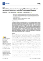 Optimising Exercise for Managing Chemotherapy-Induced Peripheral Neuropathy in People Diagnosed with Cancer