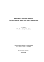 A history of the dairy industry on the Atherton Tablelands, North Queensland