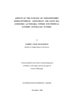 Aspects of the ecology of anemonefishes (Pomacentridae: <em>Amphiprion</em>) and giant sea-anemones (Actiniaria) within sub-tropical eastern Australian waters