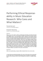 Performing Ethical Response-ability in Music Education Research: Who Cares and What Matters?