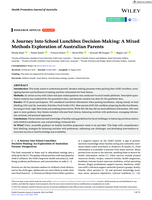 A Journey Into School Lunchbox Decision-Making: A Mixed Methods Exploration of Australian Parents