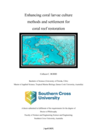Enhancing coral larvae culture methods and settlement for coral reef restoration