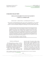 SOCIAL SUSTAINABILITY IN EVENT MANAGEMENT: : A CRITICAL COMMENTARY