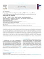 Integrating Machine Learning into a Fully Coupled Current-Wave-Sediment Model: Characterizing Particle Size in the Settling Process in Estuaries of the Great Barrier Reef, Australia