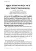 Behavior of reinforced concrete interior wide beam-column connections under lateral loading: A finite element study