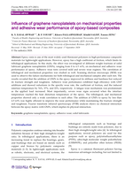 Influence of graphene nanoplatelets on mechanical properties and adhesive wear performance of epoxy-based composites