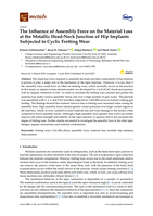 The Influence of Assembly Force on the Material Loss at the Metallic Head-Neck Junction of Hip Implants Subjected to Cyclic Fretting Wear