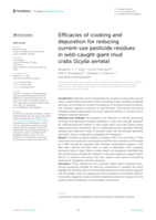 Efficacies of cooking and depuration for reducing current-use pesticide residues in wild-caught giant mud crabs (Scylla serrata)