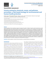 Priority setting for chemicals, waste, and pollution prevention: a risk-based strategy for environmental and human health protection