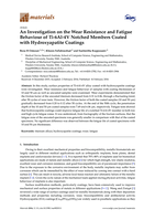 An Investigation on the Wear Resistance and Fatigue Behaviour of Ti-6Al-4V Notched Members Coated with Hydroxyapatite Coatings