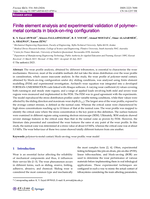 Finite element analysis and experimental validation of polymer-metal contacts in block-on-ring configuration