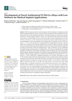 Development of Novel Antibacterial Ti-Nb-Ga Alloys with Low Stiffness for Medical Implant Applications