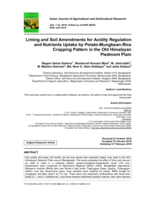 Liming and Soil Amendments for Acidity Regulation and Nutrients Uptake by Potato-Mungbean-Rice Cropping Pattern in the Old Himalayan Piedmont Plain