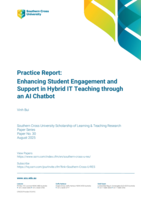 Enhancing Student Engagement and Support in Hybrid IT Teaching through an AI Chatbot [Practice Report]