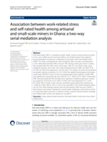Association between work-related stress and self-rated health among artisanal and small-scale miners in Ghana: a two-way serial mediation analysis