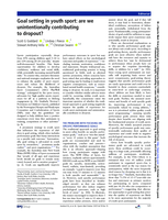 Goal setting in youth sport: are we unintentionally contributing to dropout?