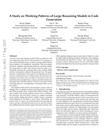 A Study on Thinking Patterns of Large Reasoning Models in Code Generation